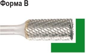 Бор-фреза по металлу форма В цилиндр с торцовыми зубьями 12,7х25,0/70,0х6 мм